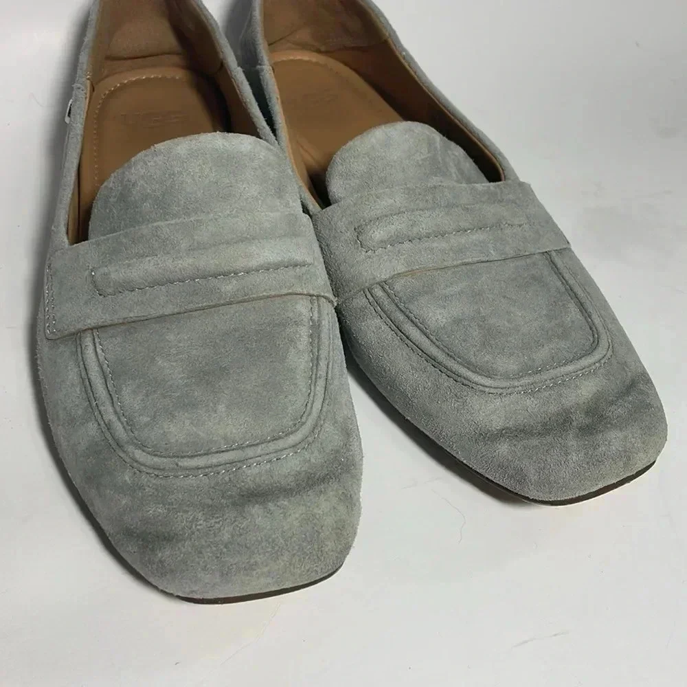 Ugg gray suede leather oxford loafers size 7‎